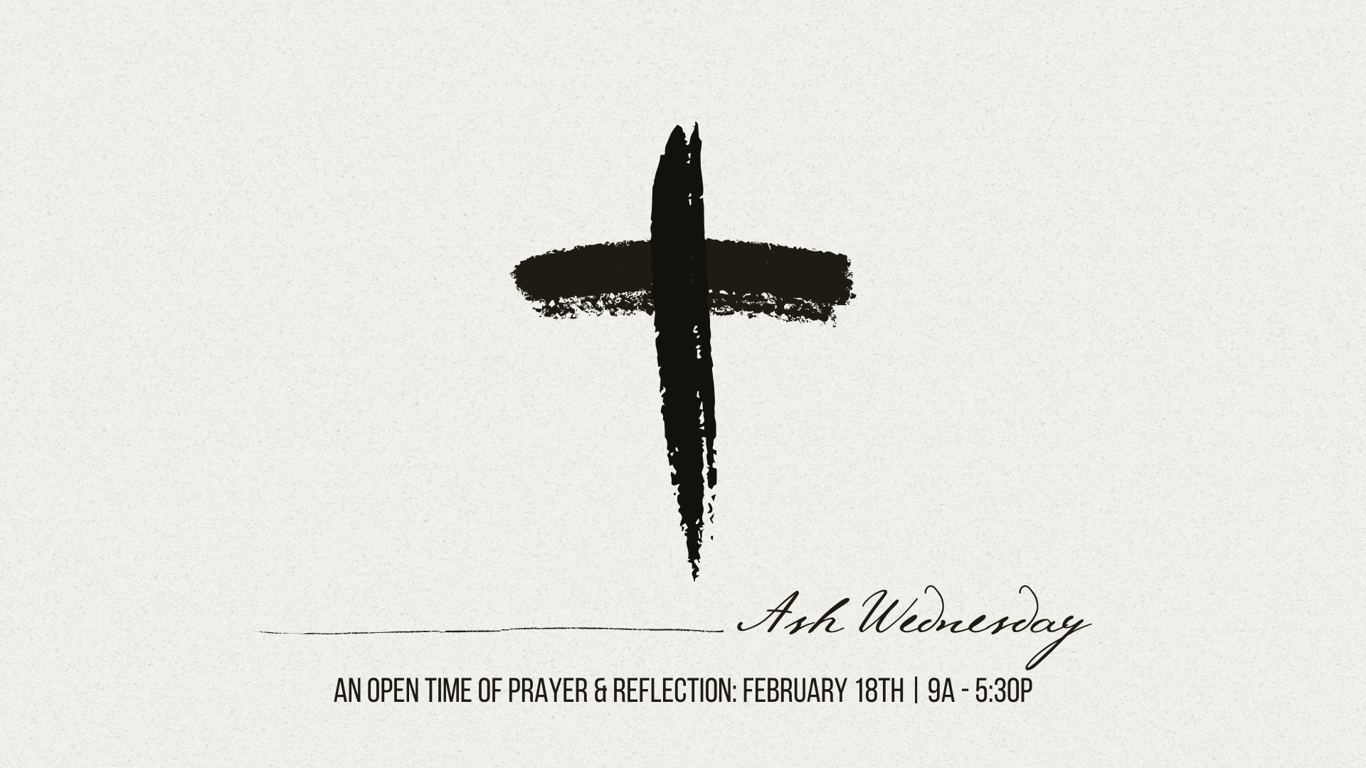 Ash Wednesday Open Prayer