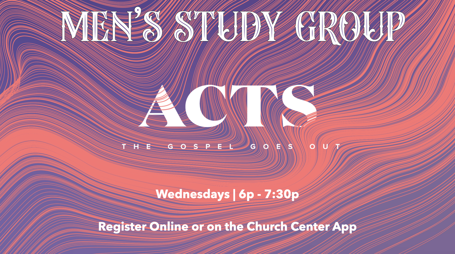 Men's Fall Study Group (Session 2) Kick Off