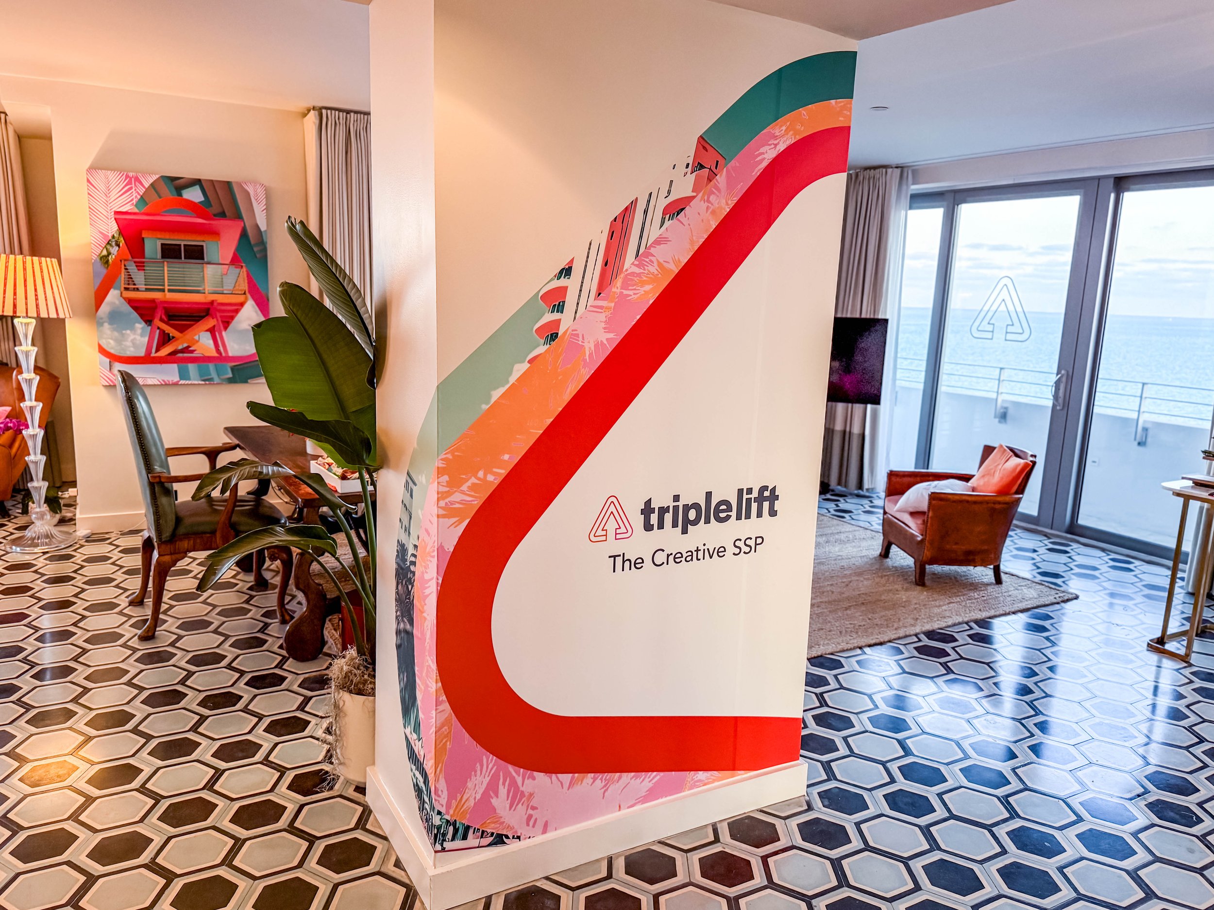 Custom Wrap-around Wall Vinyls at Entrance to Suite