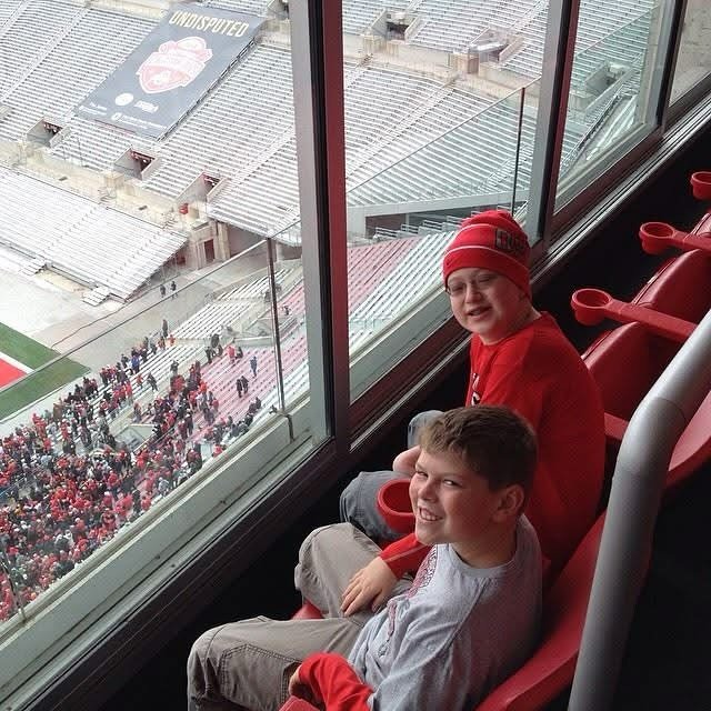 This is one of the unexpected days that I miss Henry. Today we celebrate another @ohiostatefb National Championship. This pic is from the last one, 10 years ago. Our guy was born and raised a Buckeye fan and I know he&rsquo;s still cheering.