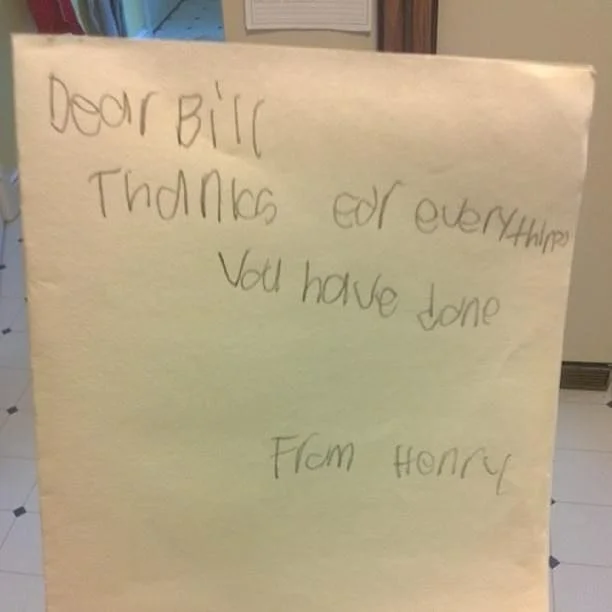 This formal Father&rsquo;s Day message from Henry cracks us up every year.