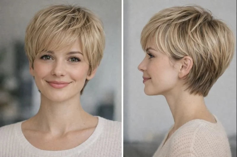 Der fransige Pixie Cut – Mutig, leicht und voller Volumen