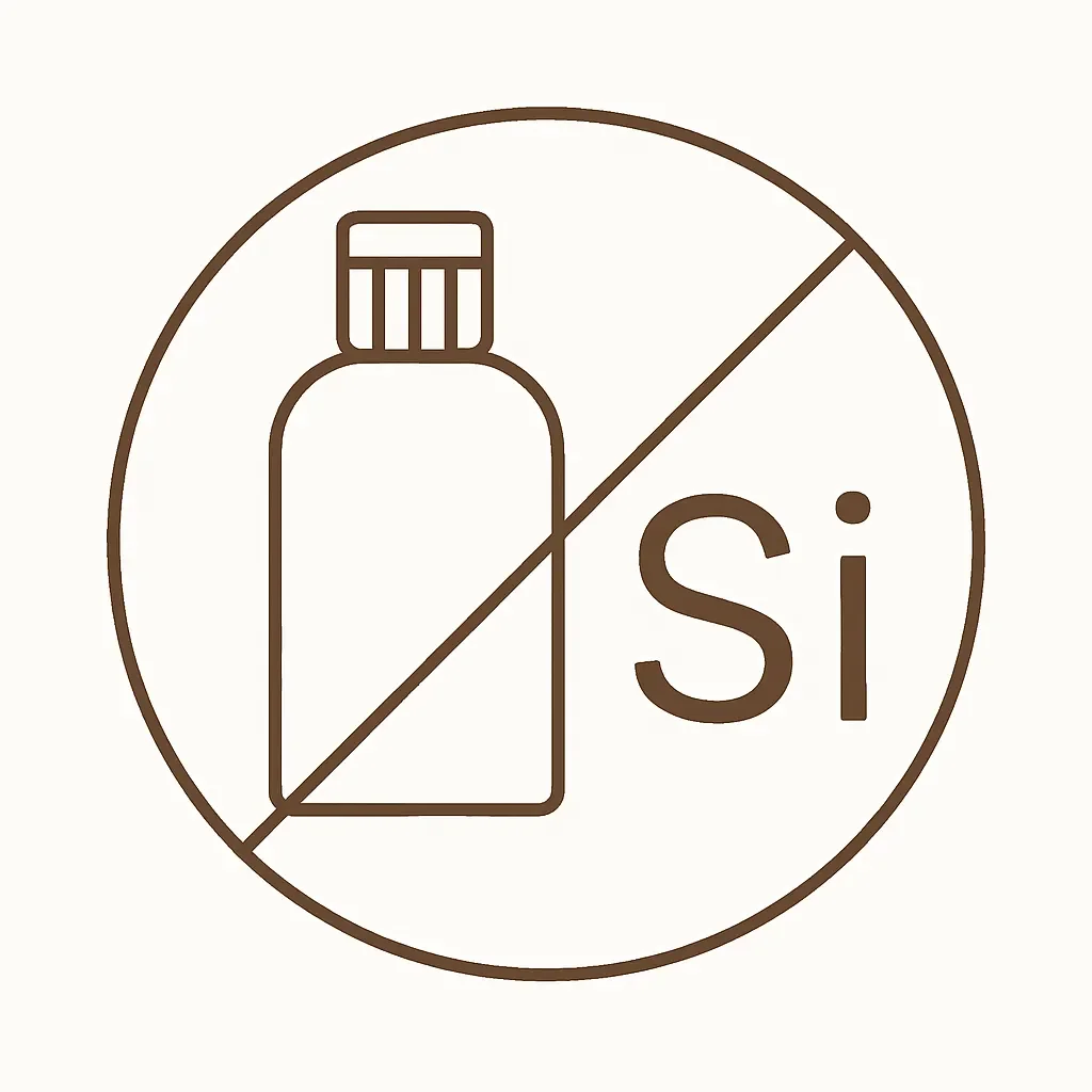 natürliches Produkt ohne Silikone etc.