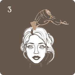 Nicht ausspülen – einziehen lassen und halbtrocken föhnen