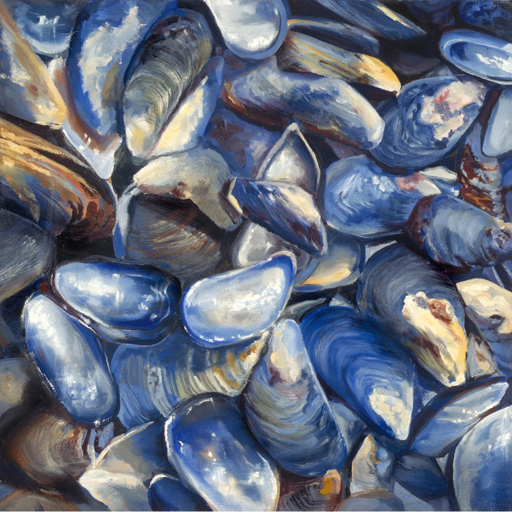 Mussles, 2025, Oil on Canvas, 12" x 12"
