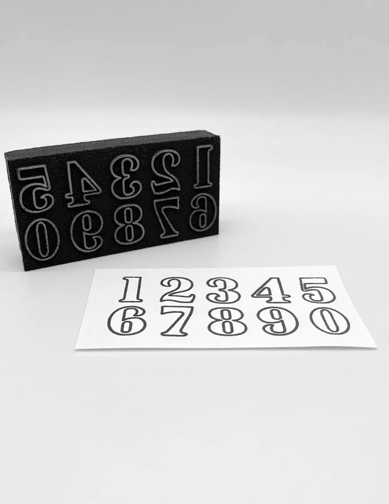 Numbers Block Outline, Foam Stamp