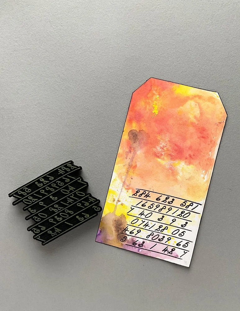 Ledger Style 2 Foam Stamp Design by Ceri Griffiths 