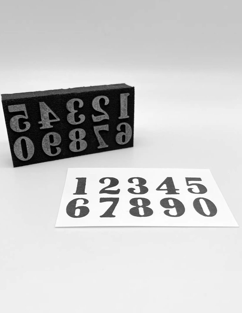 Numbers Block Solid, Foam Stamp