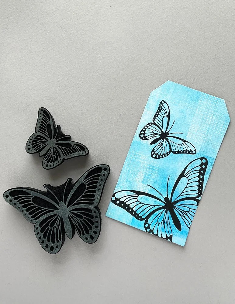 Majestic Butterfly Foam Stamp Design by Ceri Griffiths 