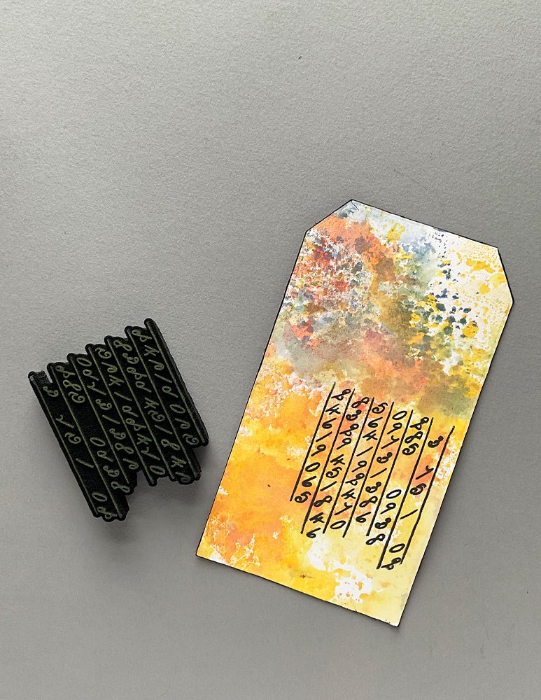 Ledger Style 1 Foam Stamp Design by Ceri Griffiths 