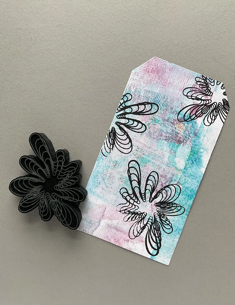 Wavelength Foam Stamp Style 2 Design by Ceri Griffiths 