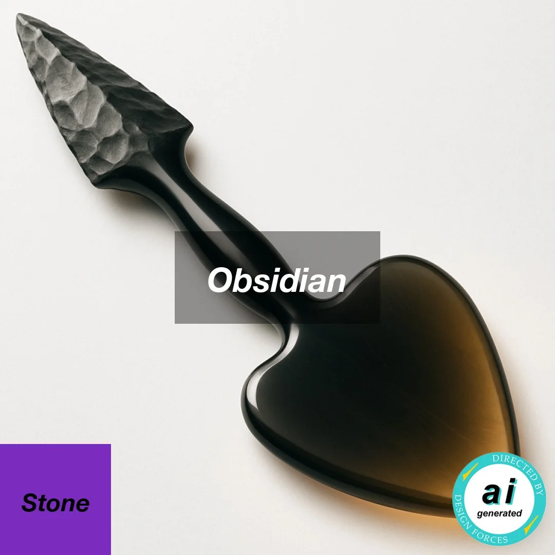 Obsidian

Characteristics 🔍 
A naturally occurring volcanic glass. The texture is smooth, with a fracture that creates sharp edges when broken. Often translucent in thinner areas. The color is typically black, though natural variations such as mahog