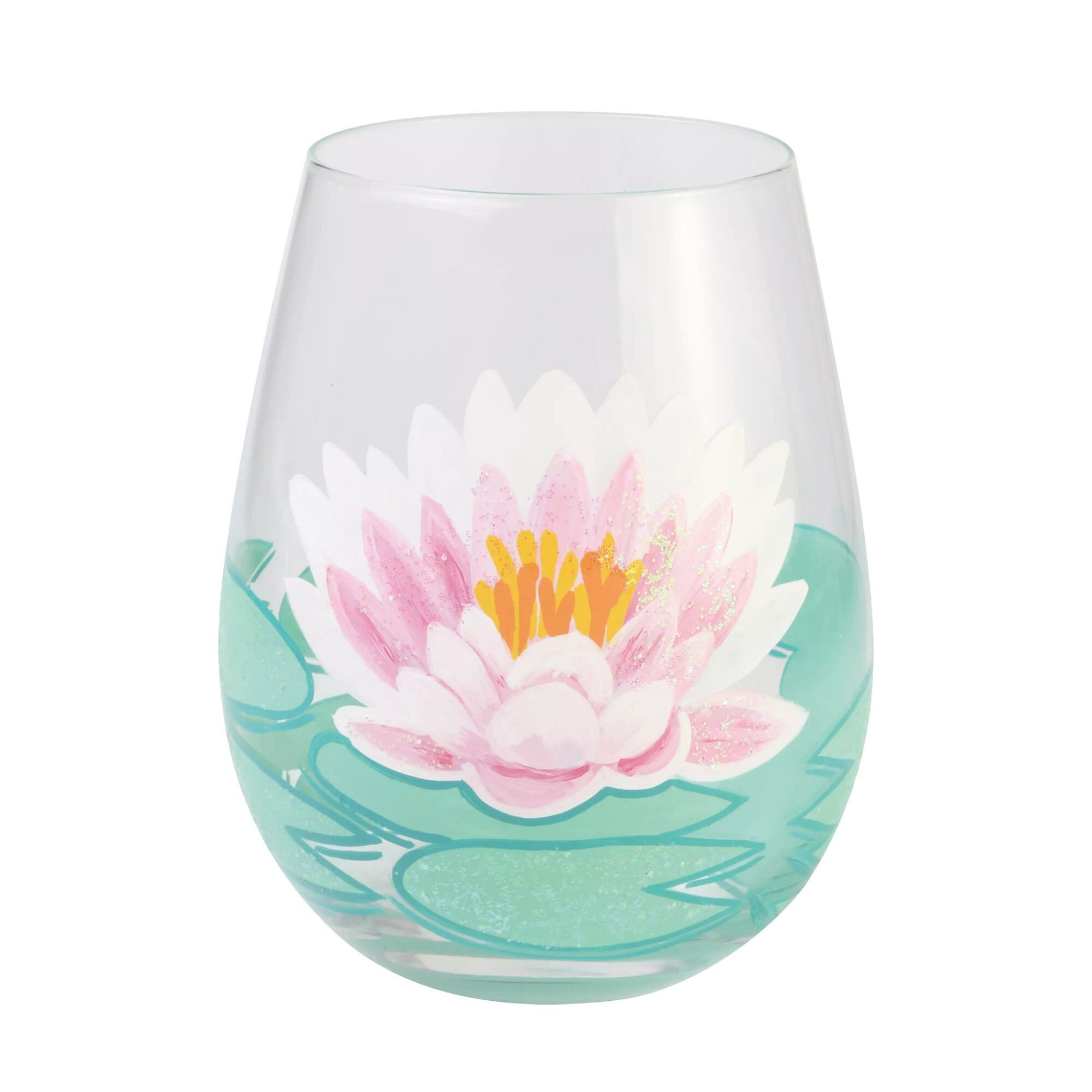 Lotus | Wine Glass Painting