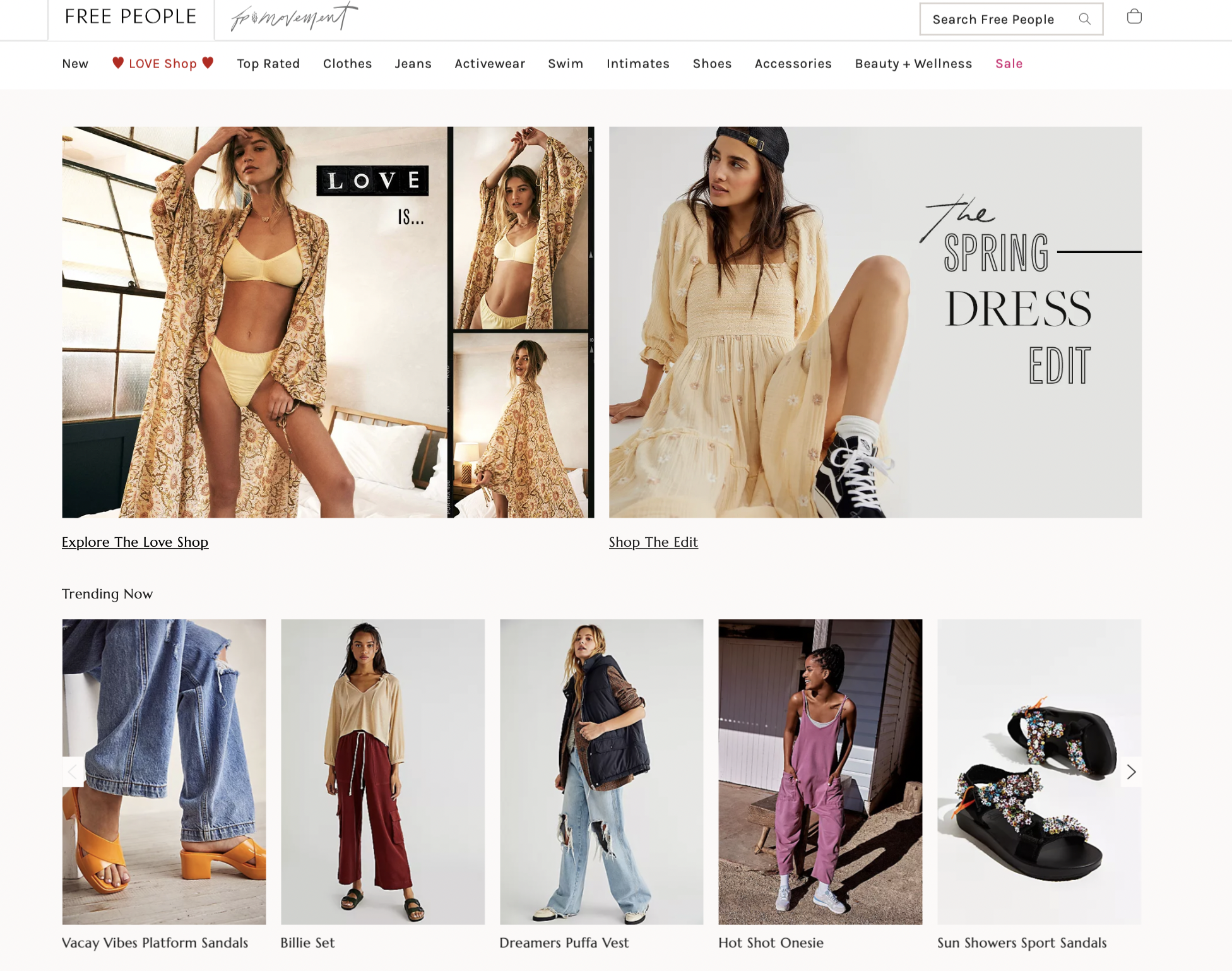 FREE PEOPLE WEBSITE 