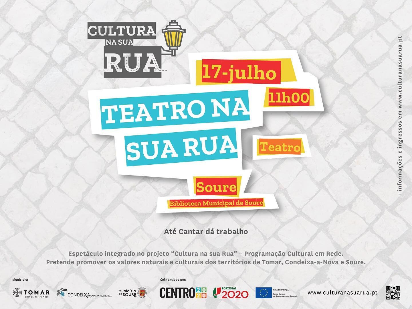 &ldquo;At&eacute; Cantar d&aacute; trabalho&rdquo; chega &agrave; Biblioteca Municipal de Soure j&aacute; no dia 17 de julho!

Todas as informa&ccedil;&otilde;es em www.culturanasuarua.pt

#culturanasuarua