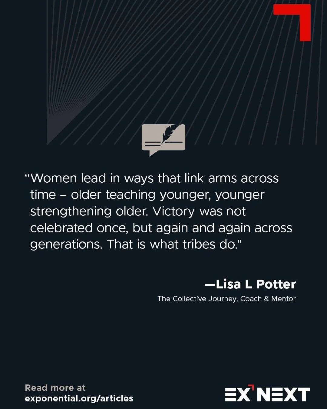 For a long time, I believed leadership meant carrying everything on my own.

But what I&rsquo;ve learned and what I now teach is this:
We thrive when we&rsquo;re connected.

That insight led to my latest article with Exponential:
You Belong to a Trib