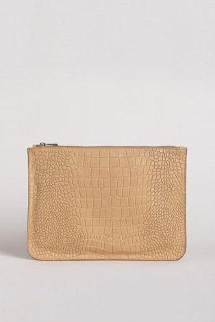 URBINO IPAD CAMEL CROC EMBOSSED LEATHER
