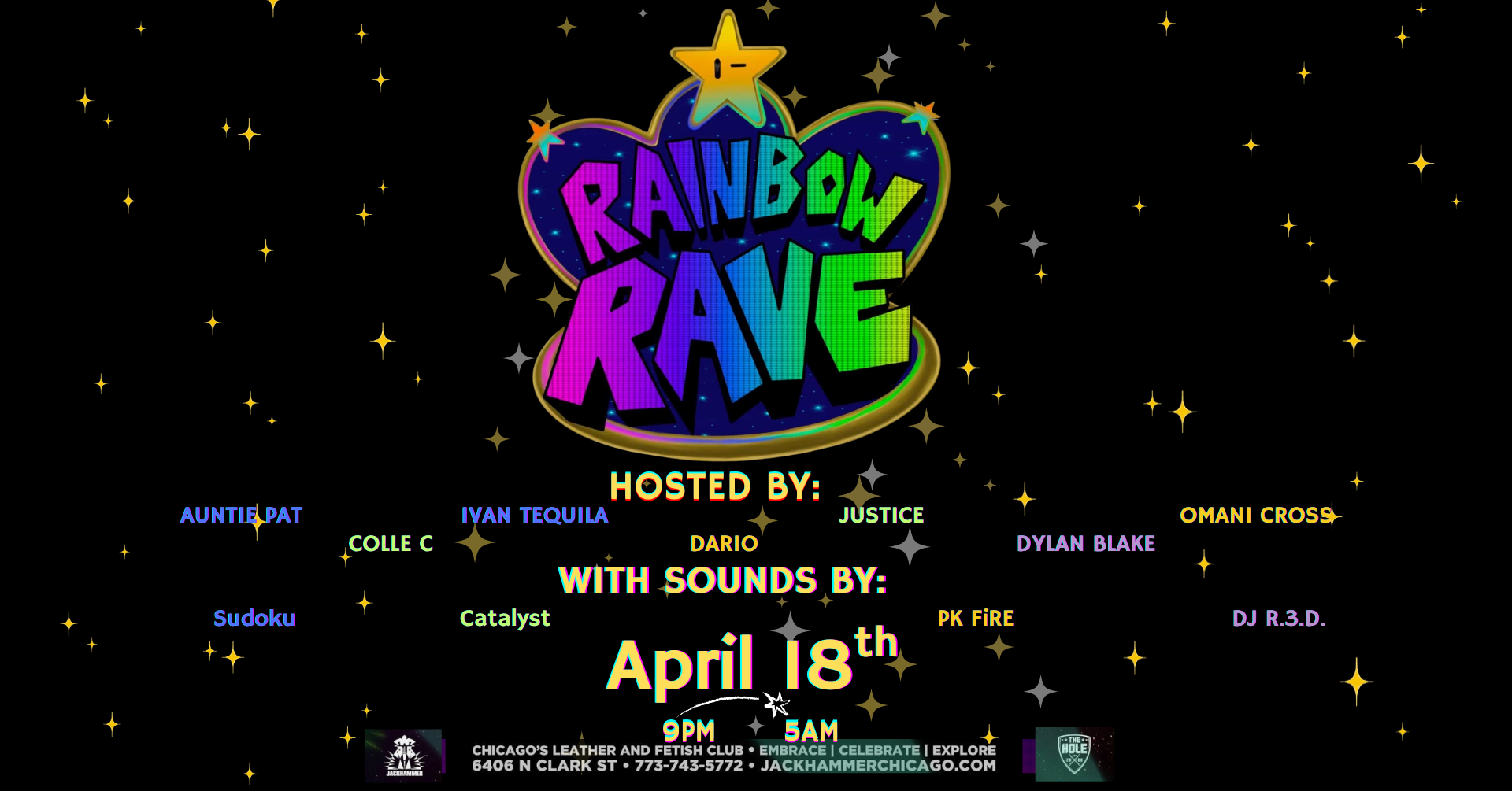 SATURDAY APRIL 18TH • 9PM-5AM