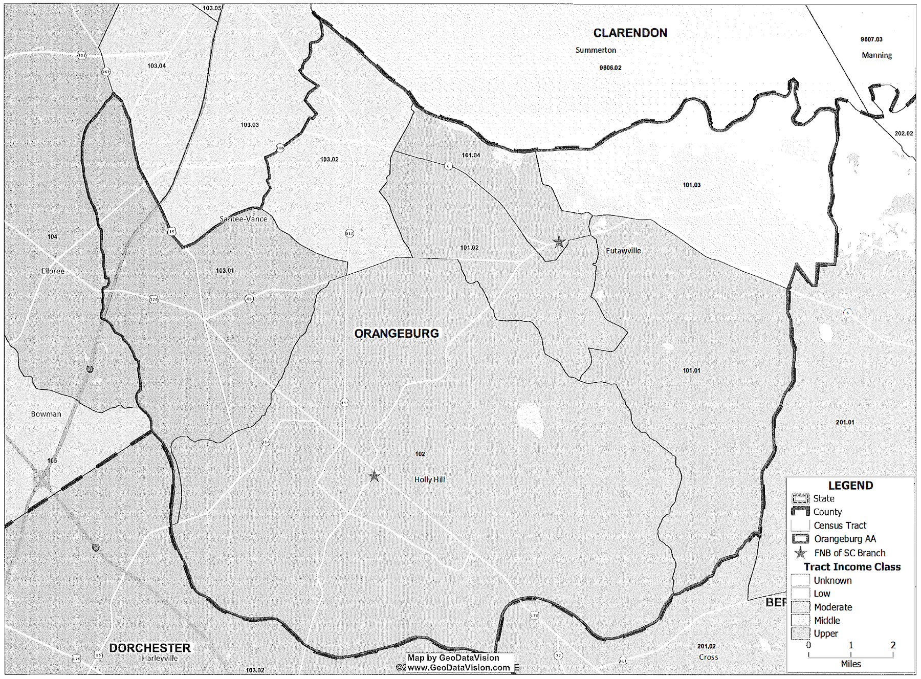 FIRST NATIONAL BANK OF SOUTH CAROLINA - ORANGEBURG ASSESSMENT AREA 2024