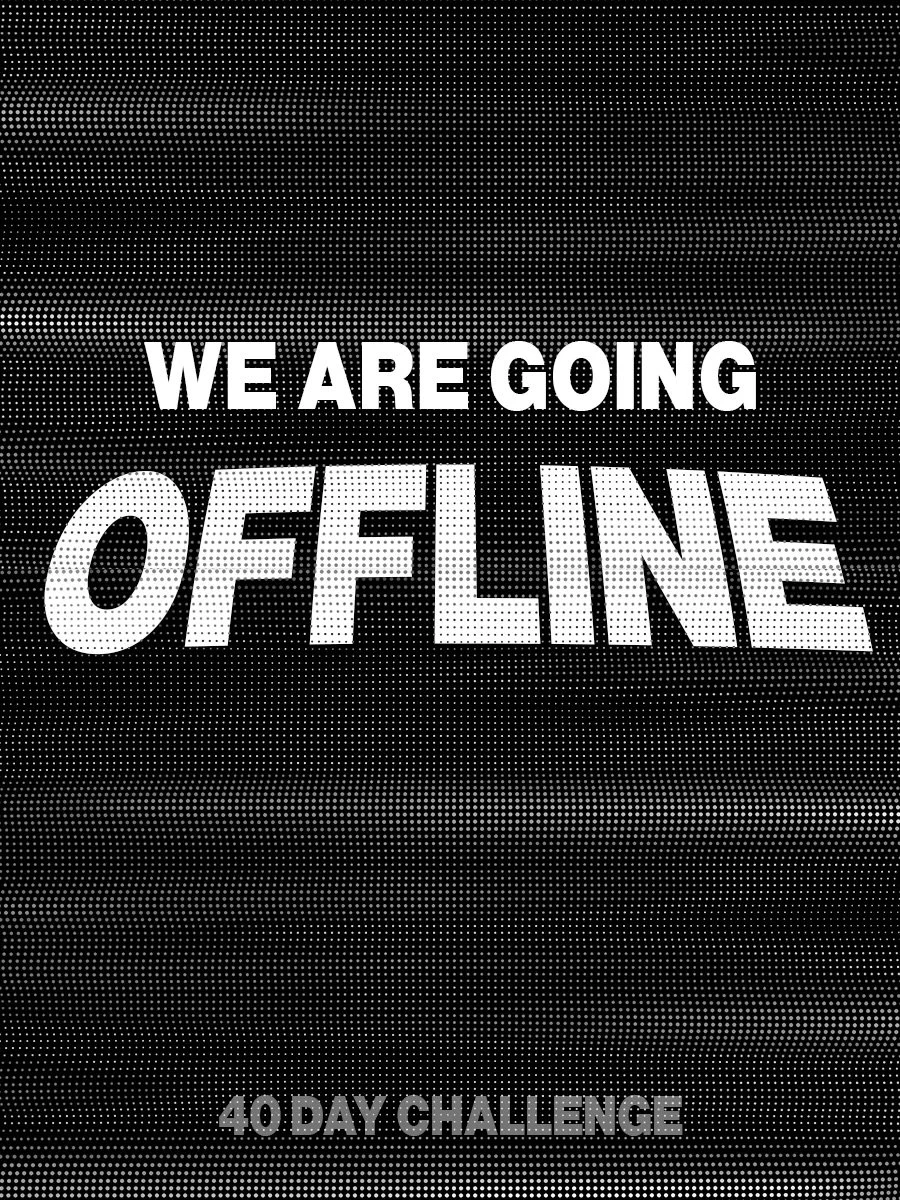Today Pastor Shawn challenged us for 40 days of giving, fasting and praying. Each day we are going to be pressing in! 

For 40 days we are going to be intentionally offline from social media as a church. 

Everyday we are going to give something, fas