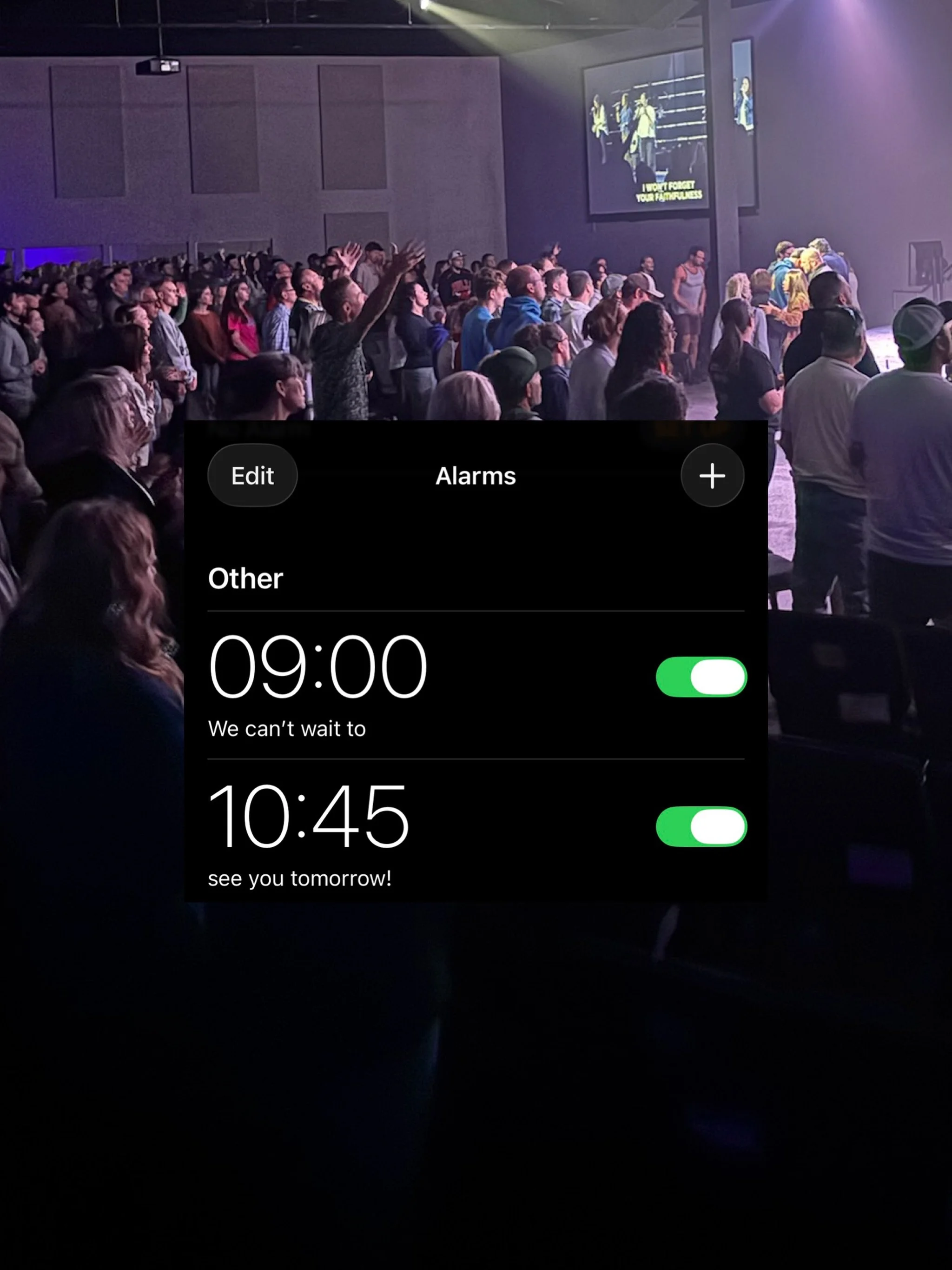 Alarm set and ready for another Sunday! Pastor Shawn in the house, we&rsquo;ll see you in the morning!