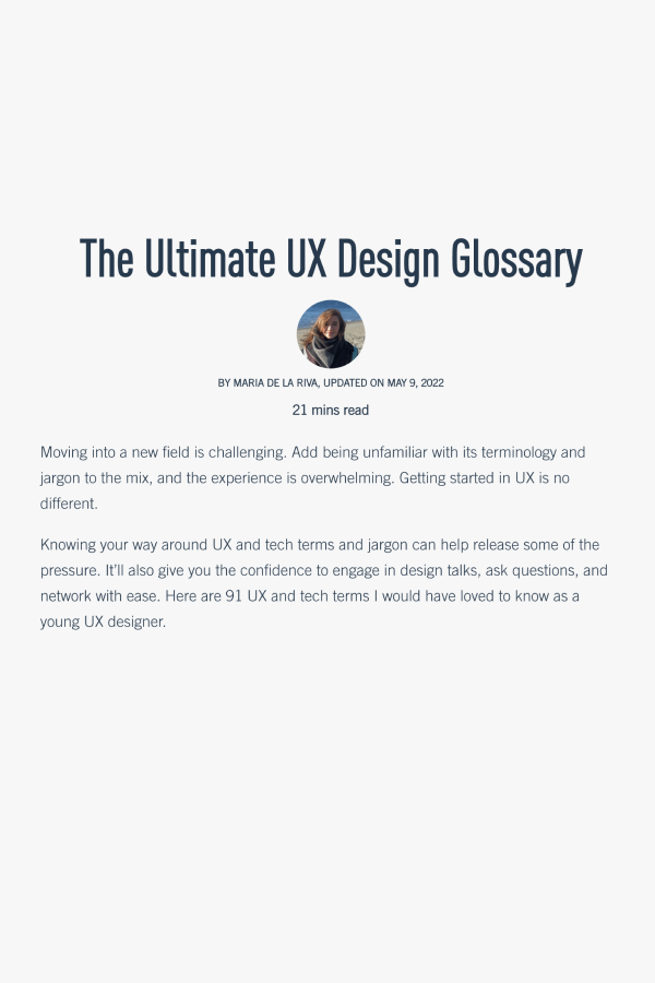 The Ultimate UX Design Glossary