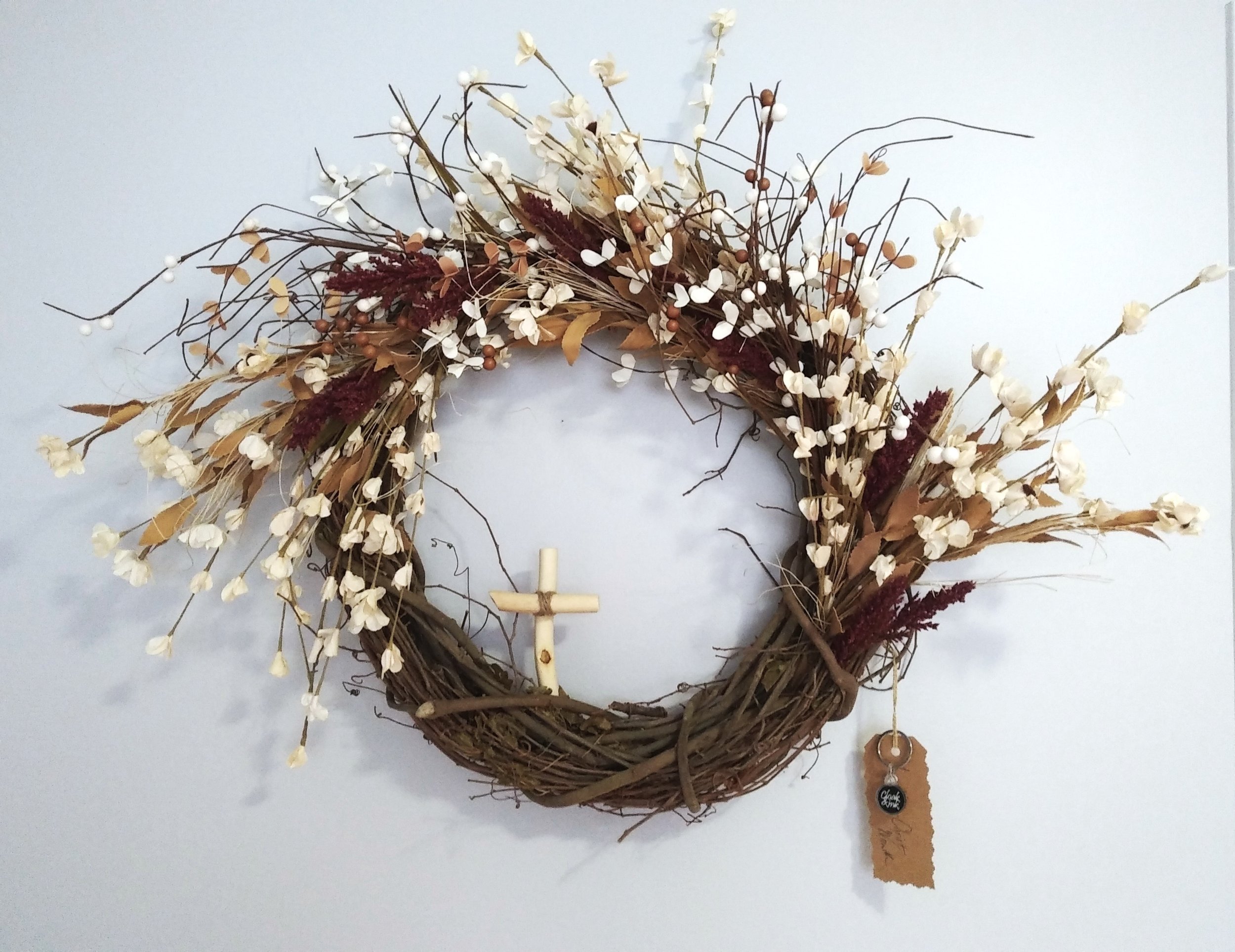 Christ Wreath Ivory Mauve