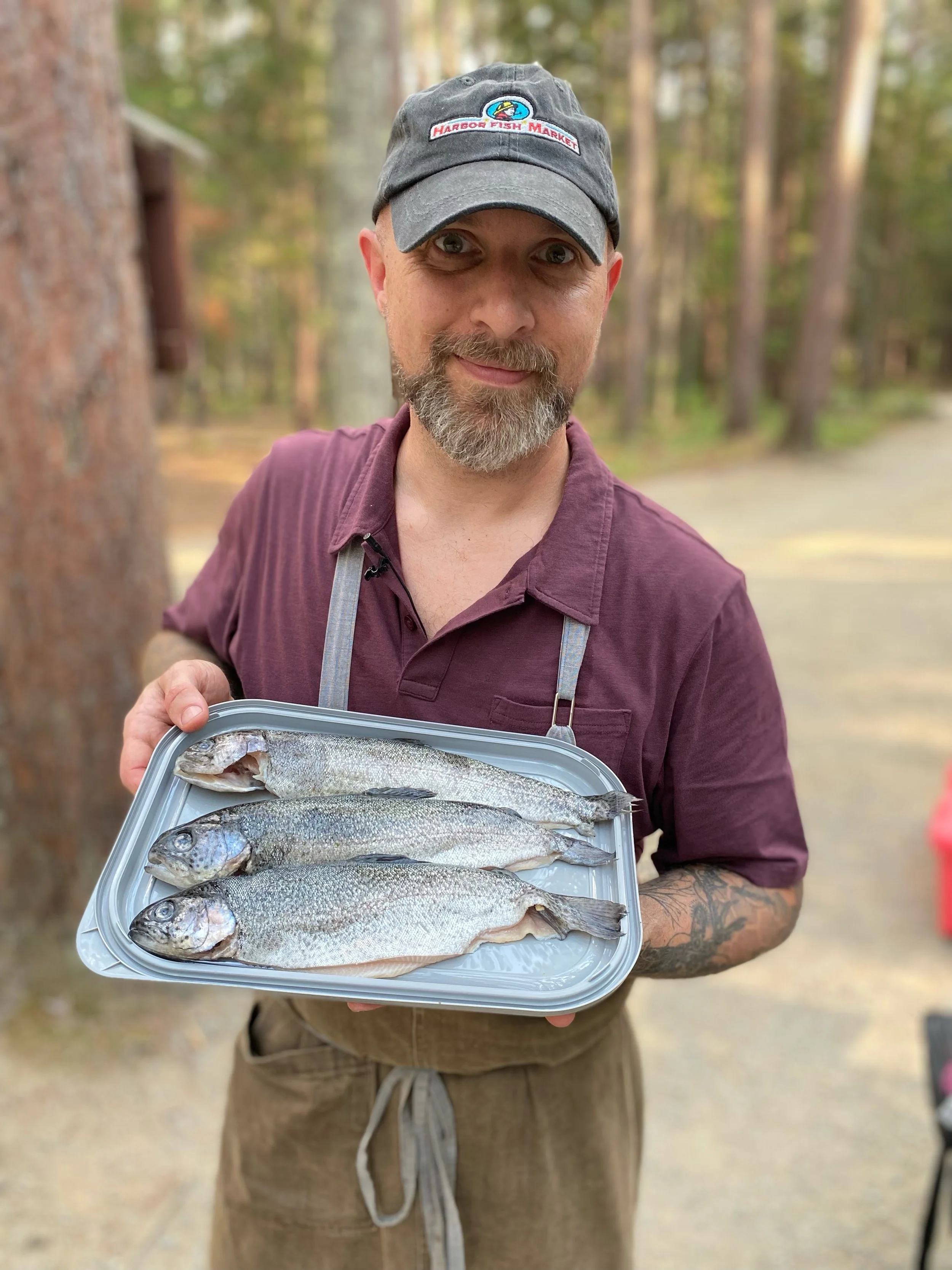 Ready to cook the trout!