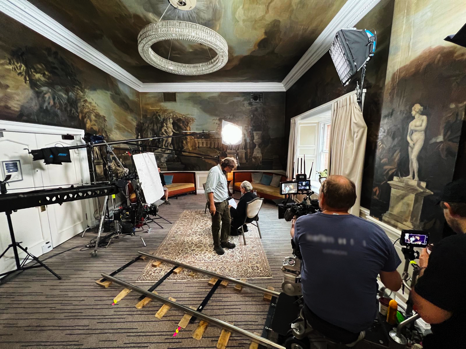 Behind the scenes of Spaghetti Studios on set in Italy