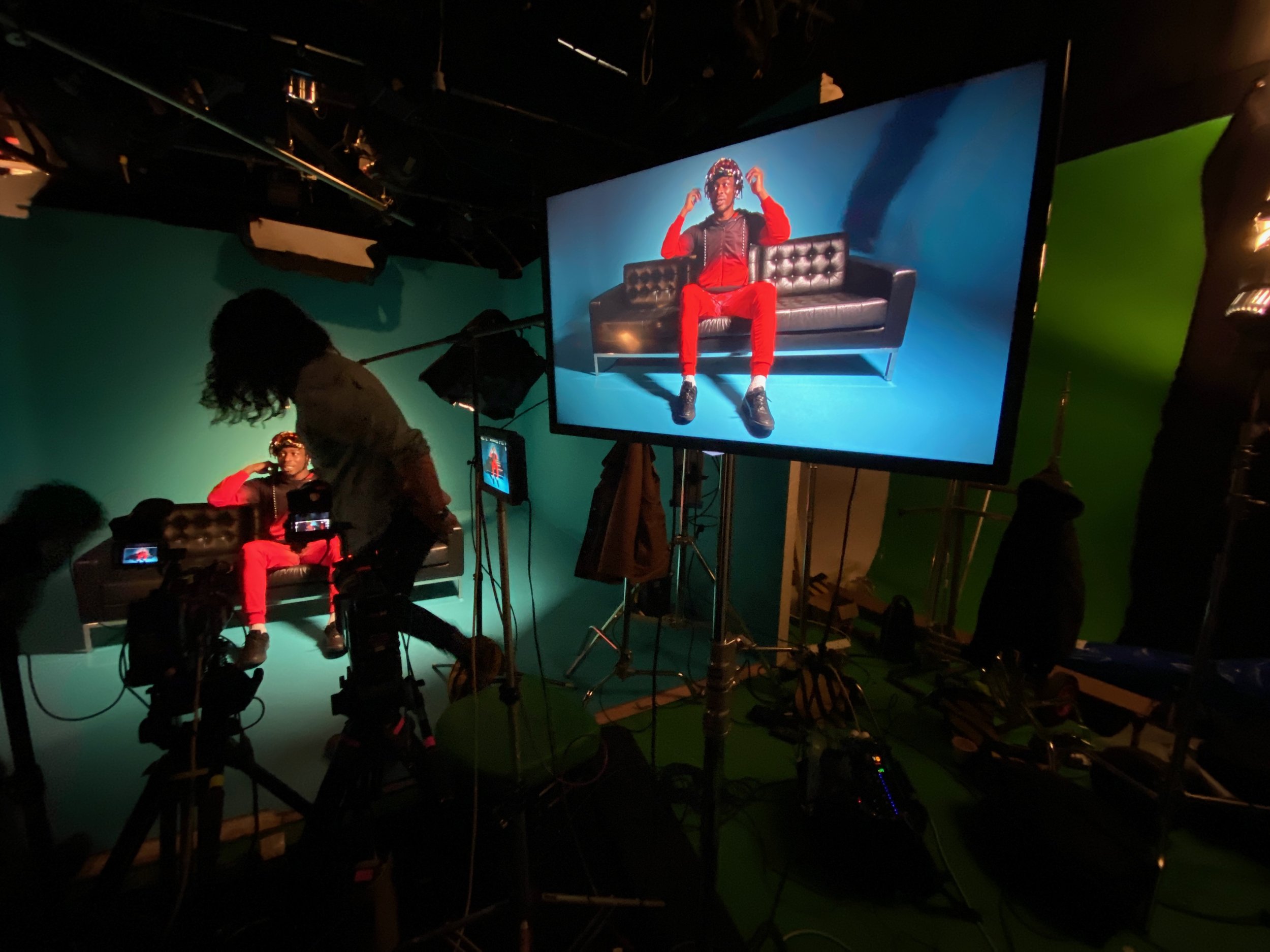 A behind the scenes look at the shoot at Spaghetti Studios today for the BBC's "The Rap Game"