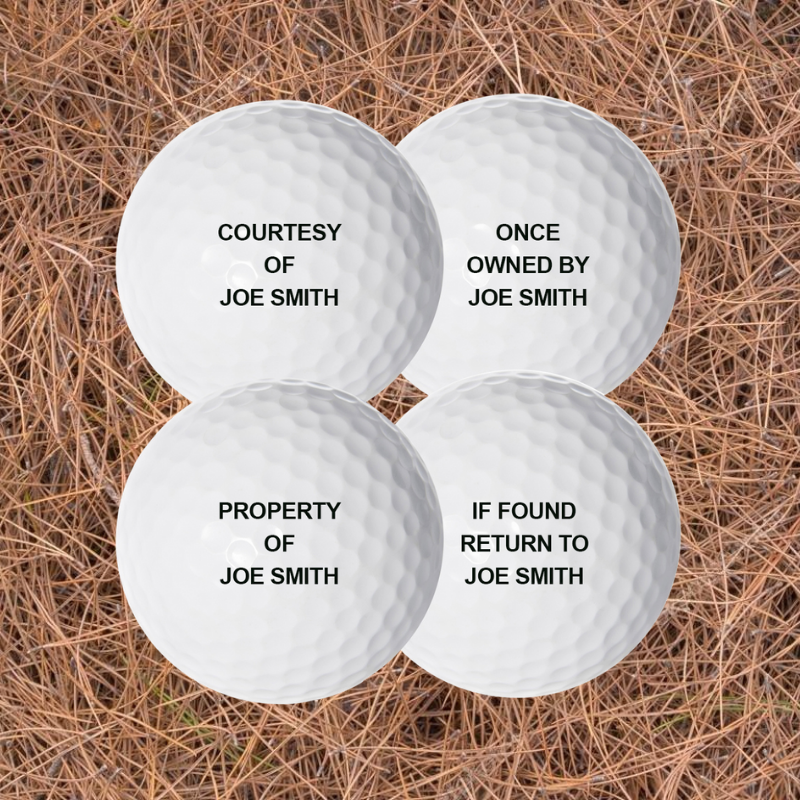 "Property Of" Golf Balls