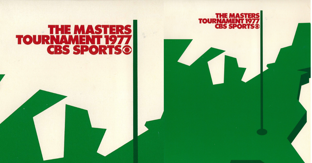 Image of a CBS Press Kit from the 1977 Masters Tournament