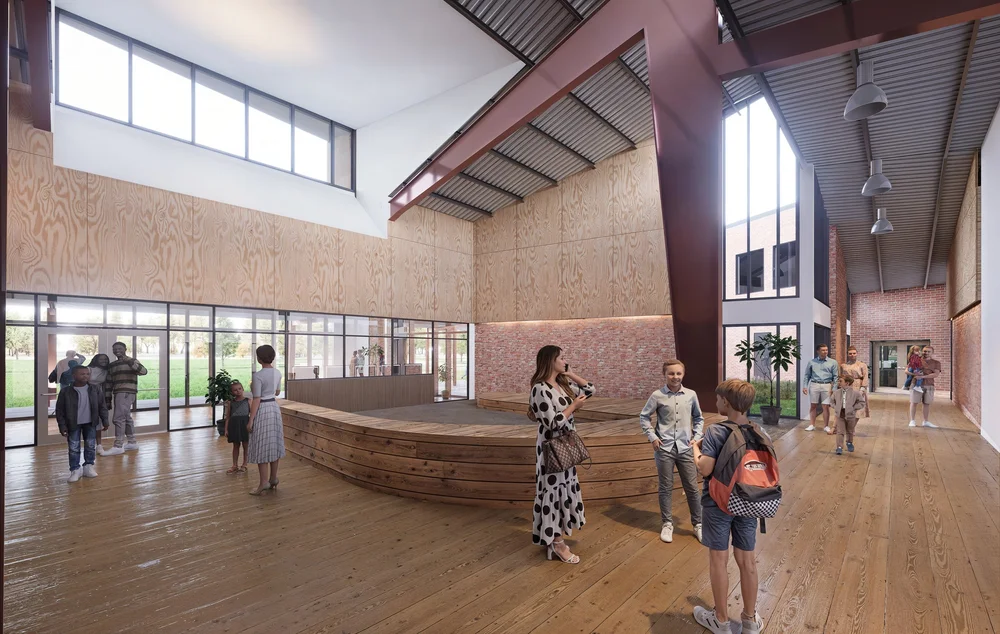 Rendering of a classroom in the Kids Ministry Building