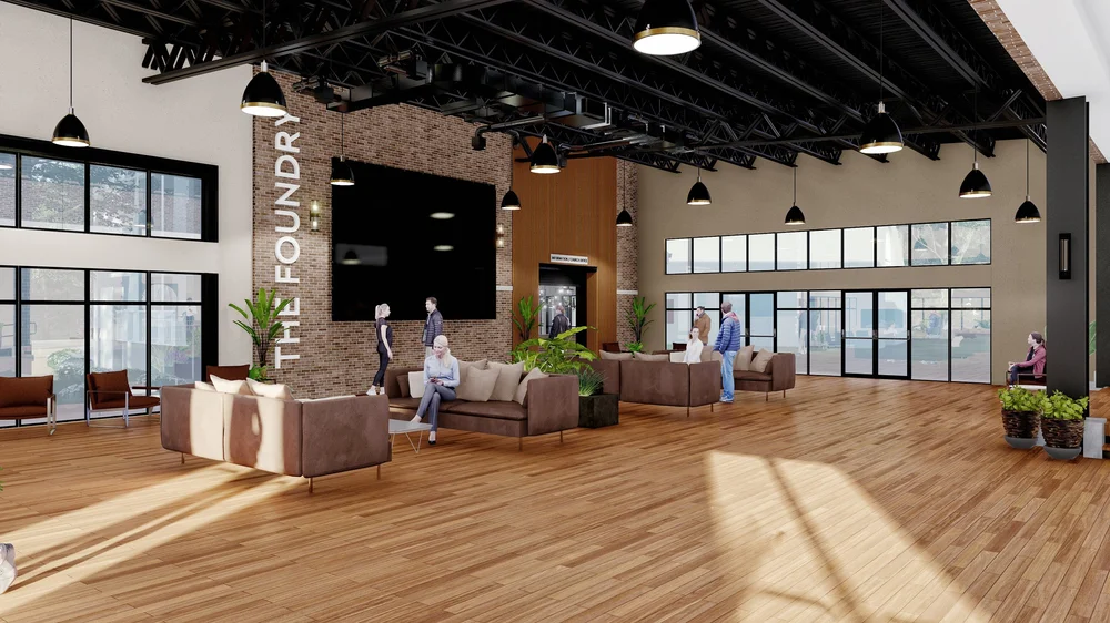 Rendering of the Welcome Area interior