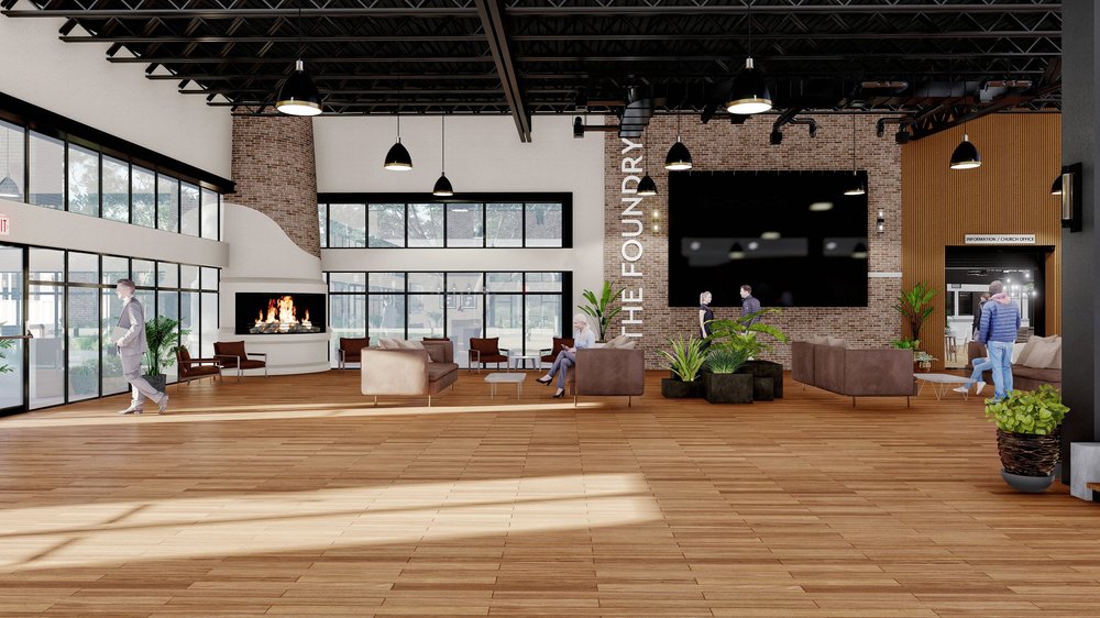 Rendering of the Connection Space seating
