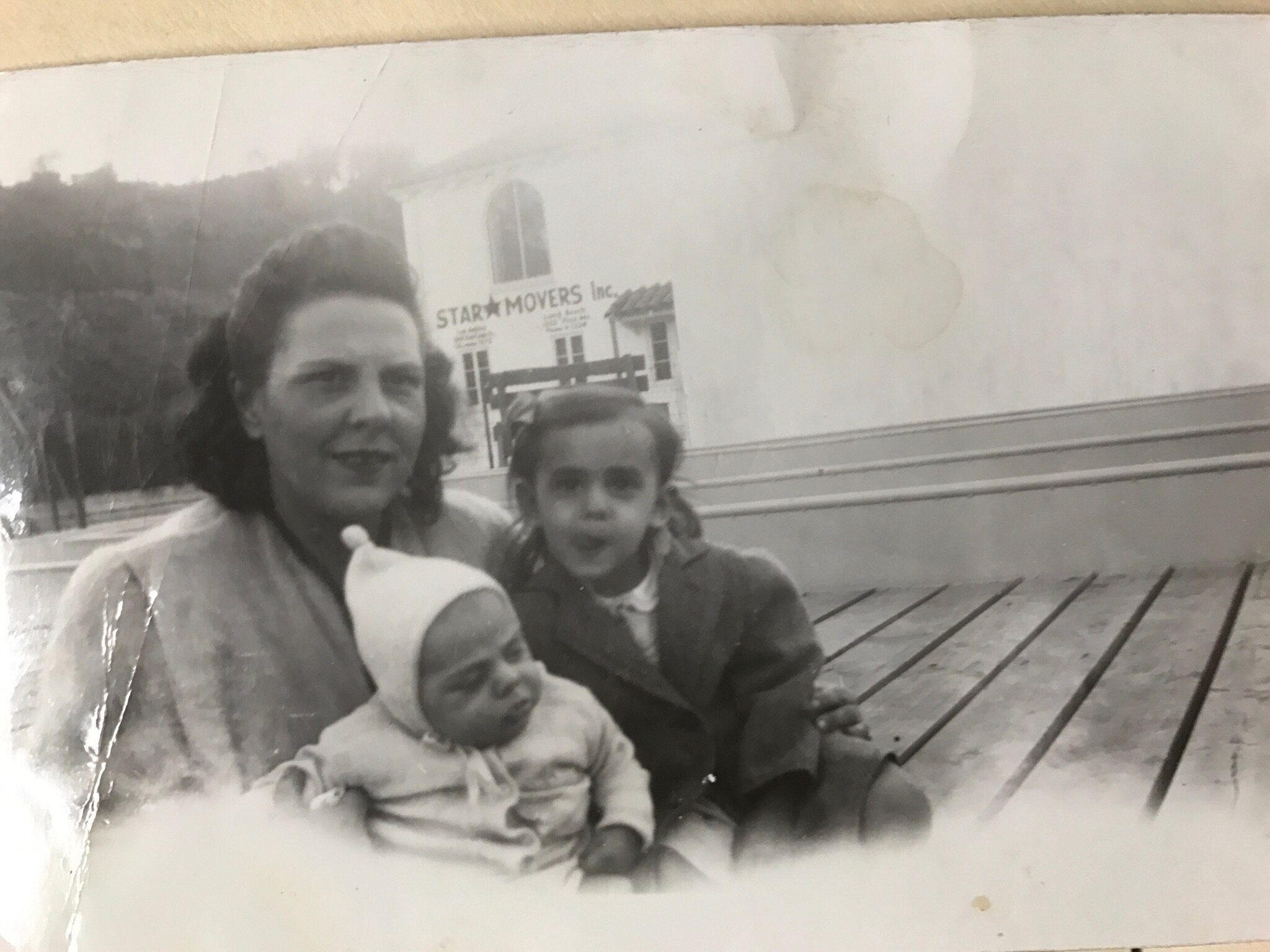 Jon Bruno with his mother and sister