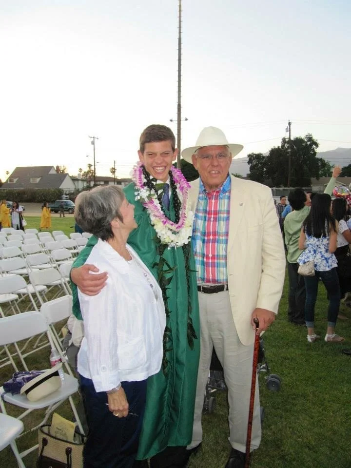 J Jon Bruno and his wife Mary at his grandson Thomas' graduation