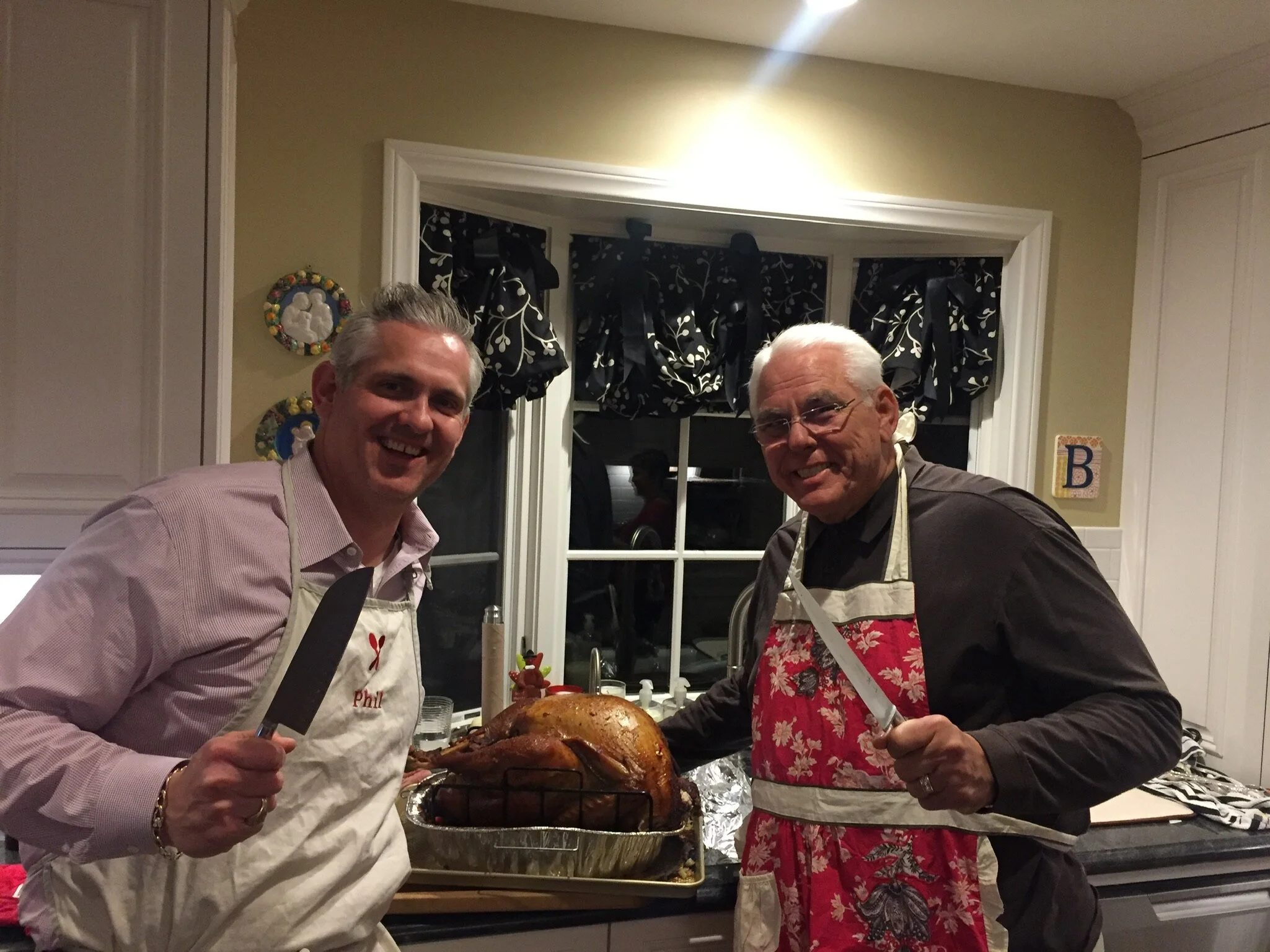 Jon Bruno with his son Phillip at Thanksgiving