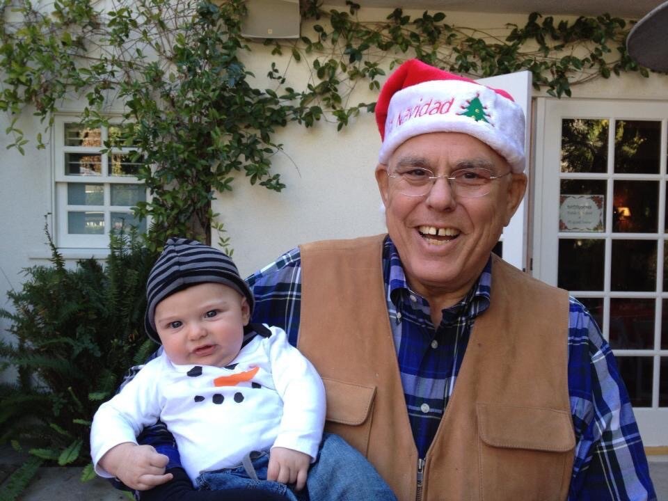 J Jon Bruno with his grandson at Christmas
