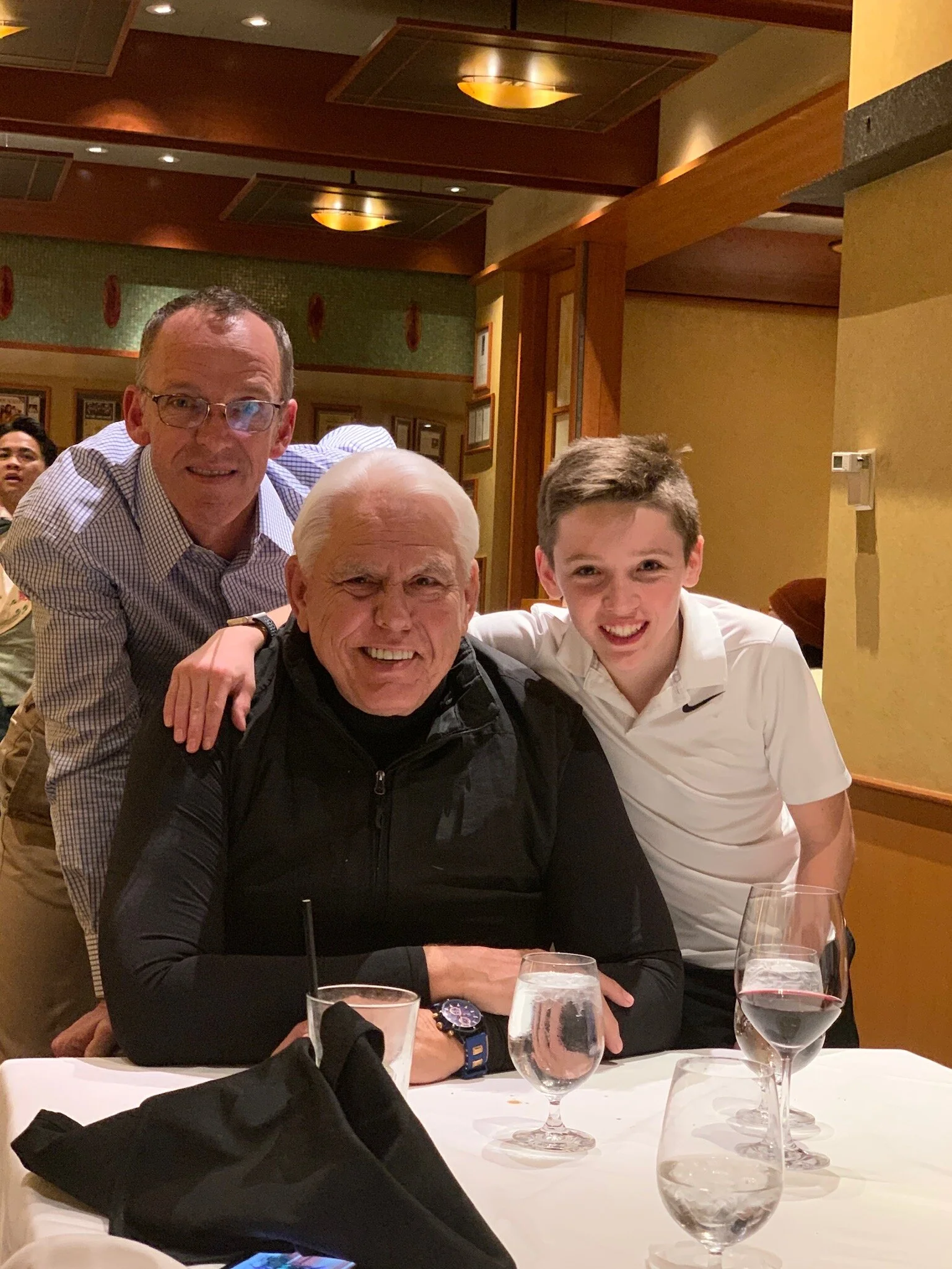 Jon Bruno with his son and grandson