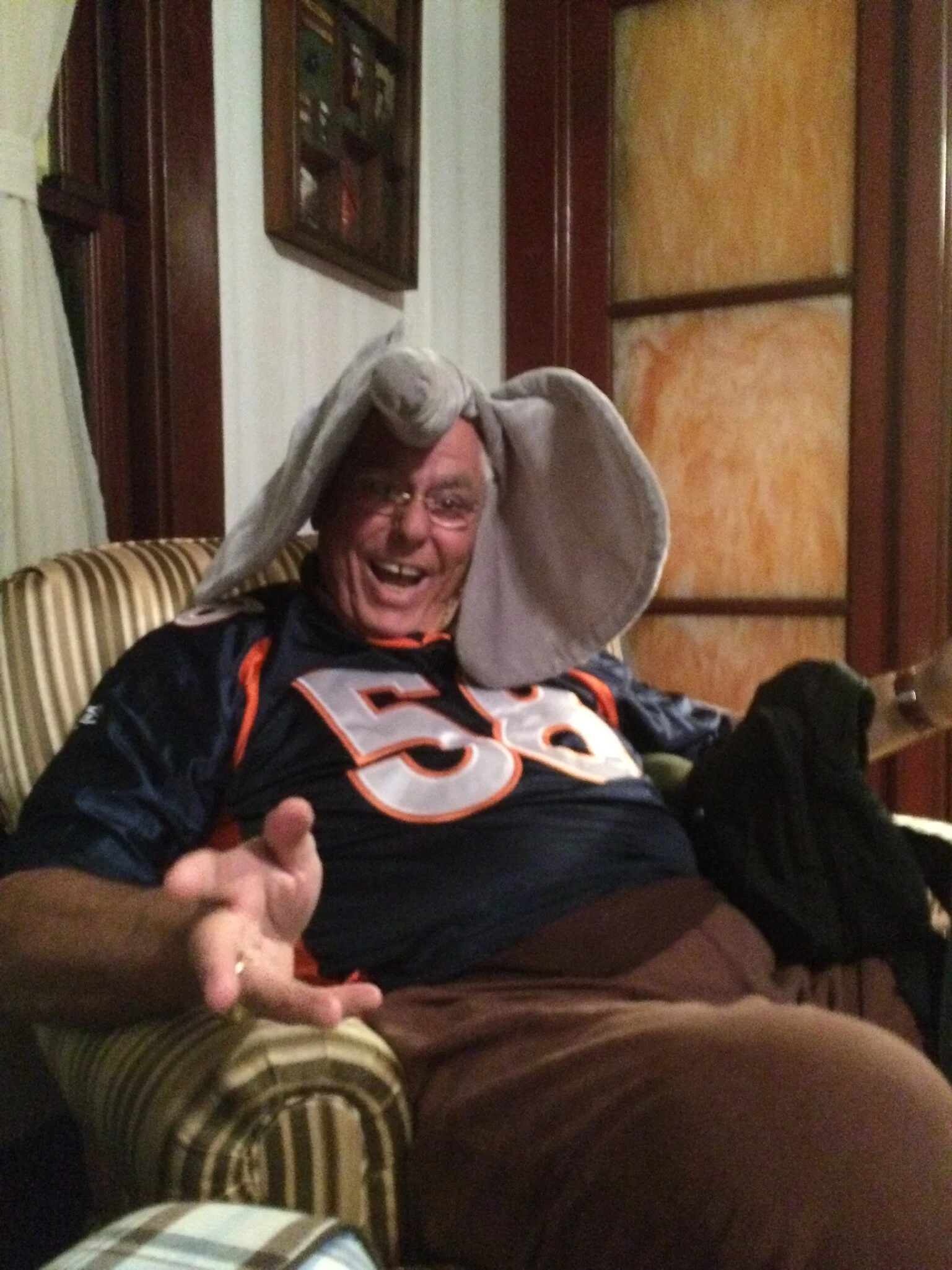 Jon Bruno being silly and bringing a smile to everyone's face
