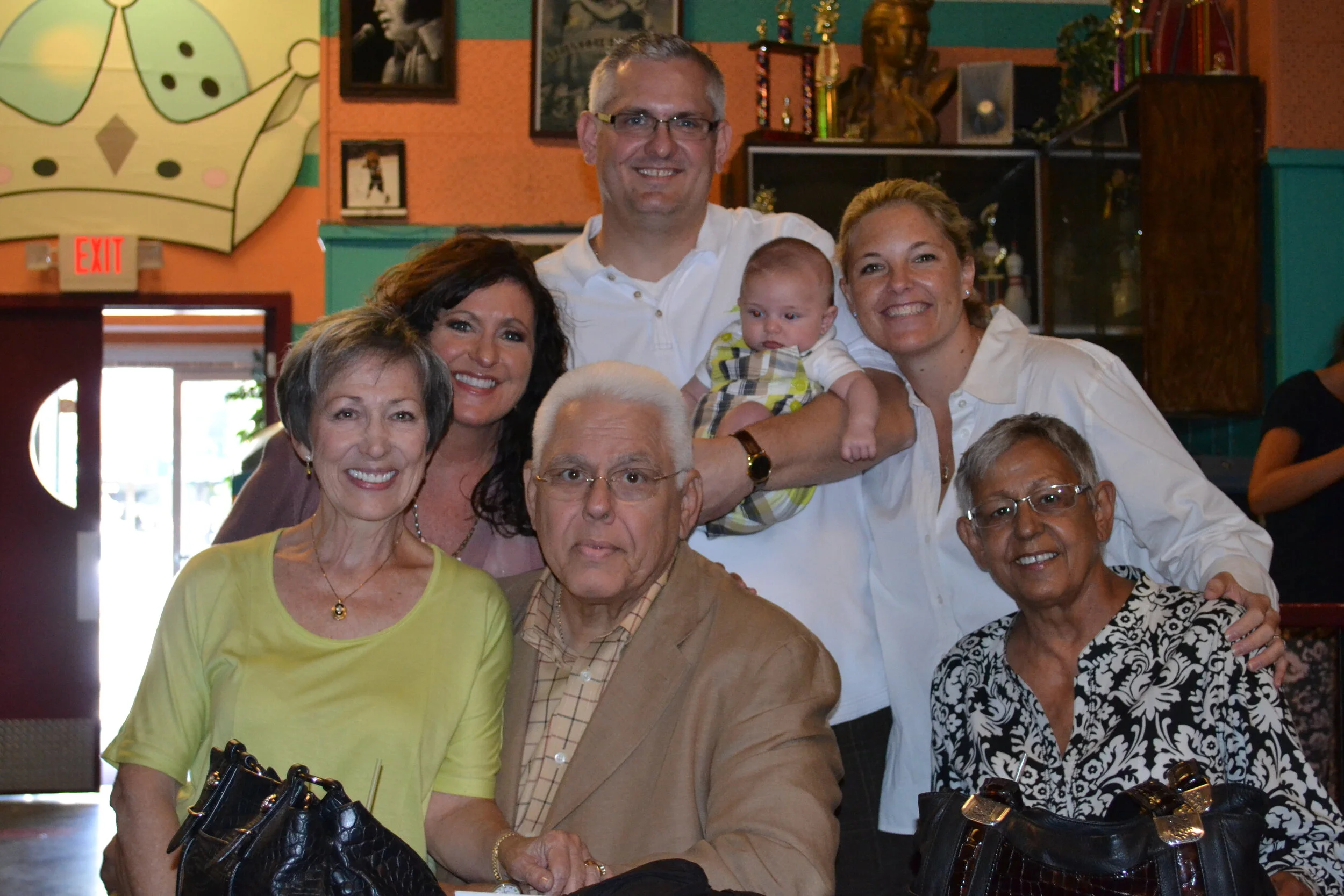 J. Jon Bruno with family and friends