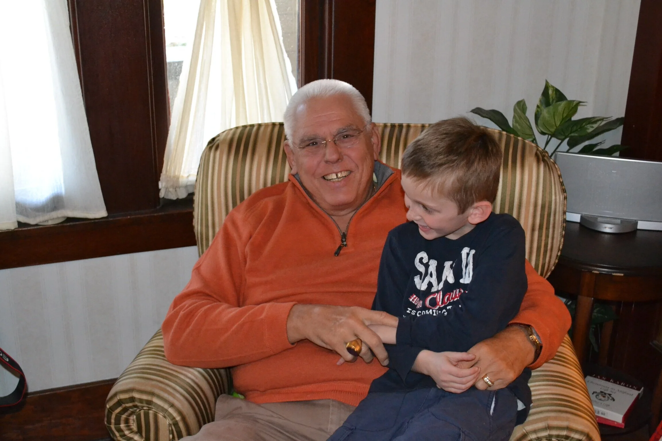 J. Jon Bruno with his grandson