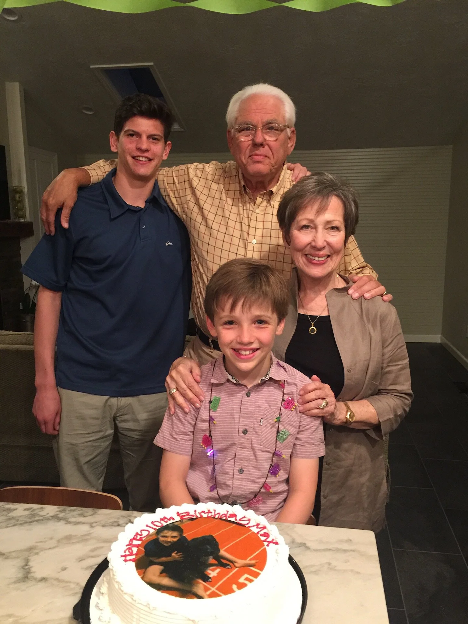 J Jon Bruno at a birthday party with family