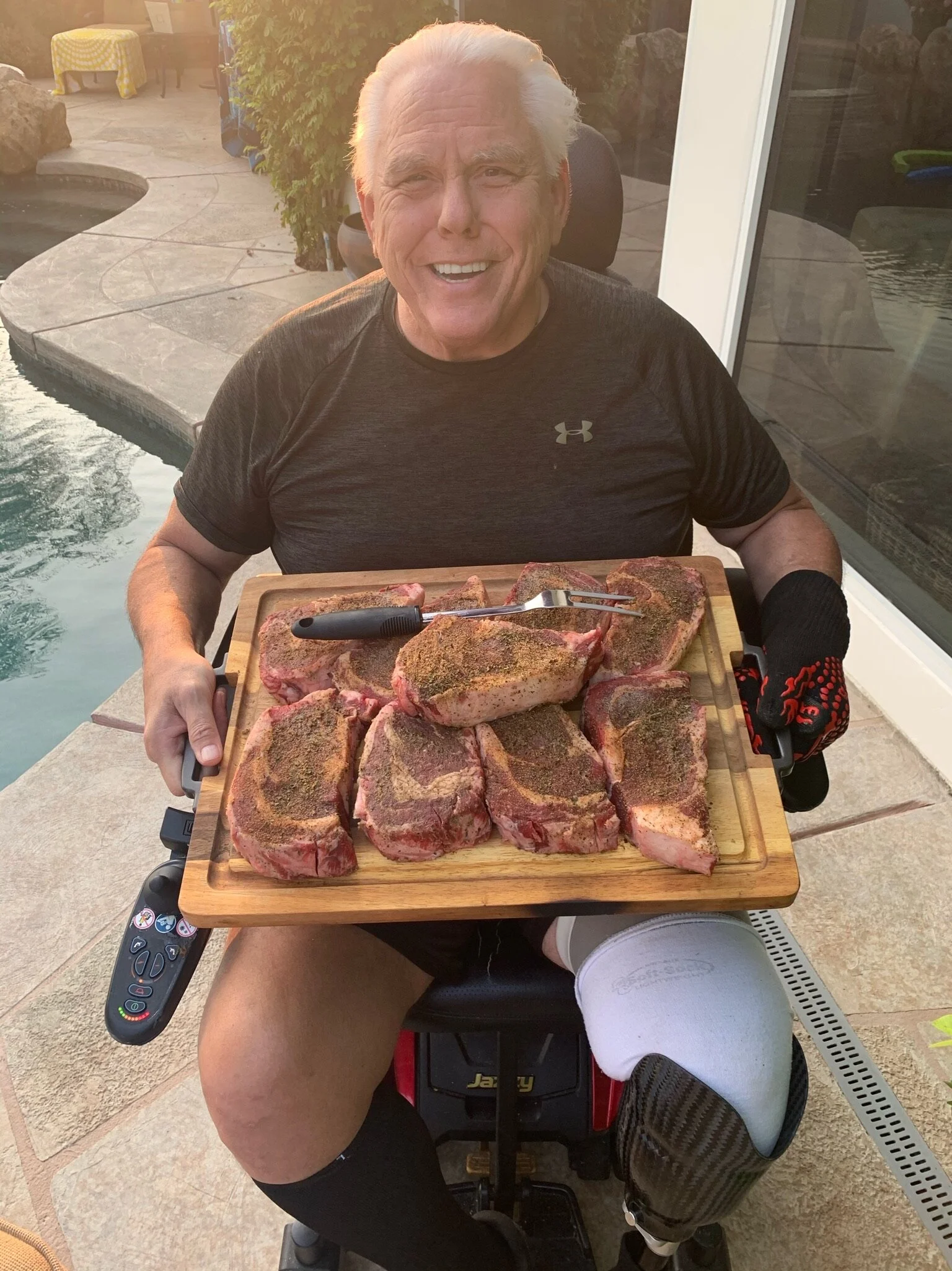 Jon Bruno as the grillmaster