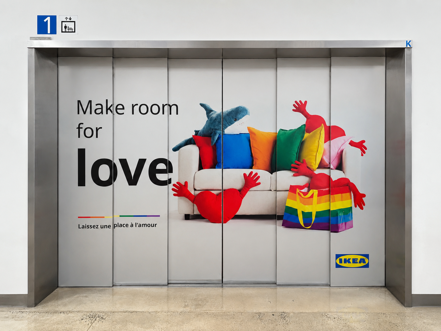 IKEA Canada Elevator Wrap - Pride Campaign