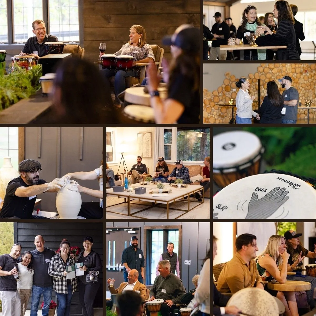 People enjoying activities at an event.