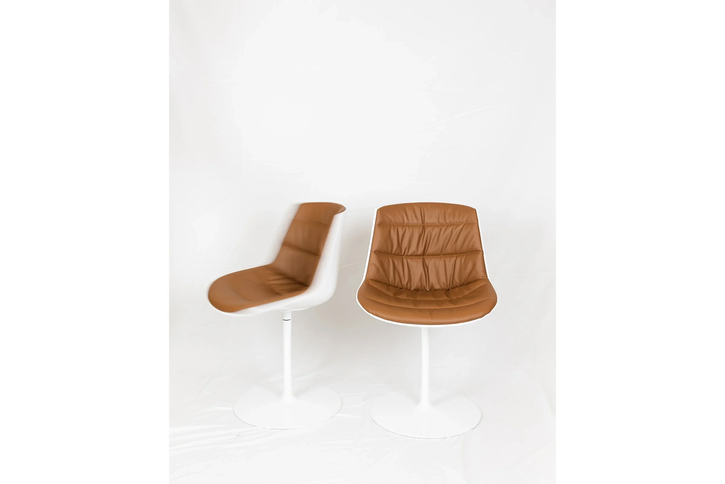 MDF Italia Flow Swivel Pedestal Dining Chair - Set of x6