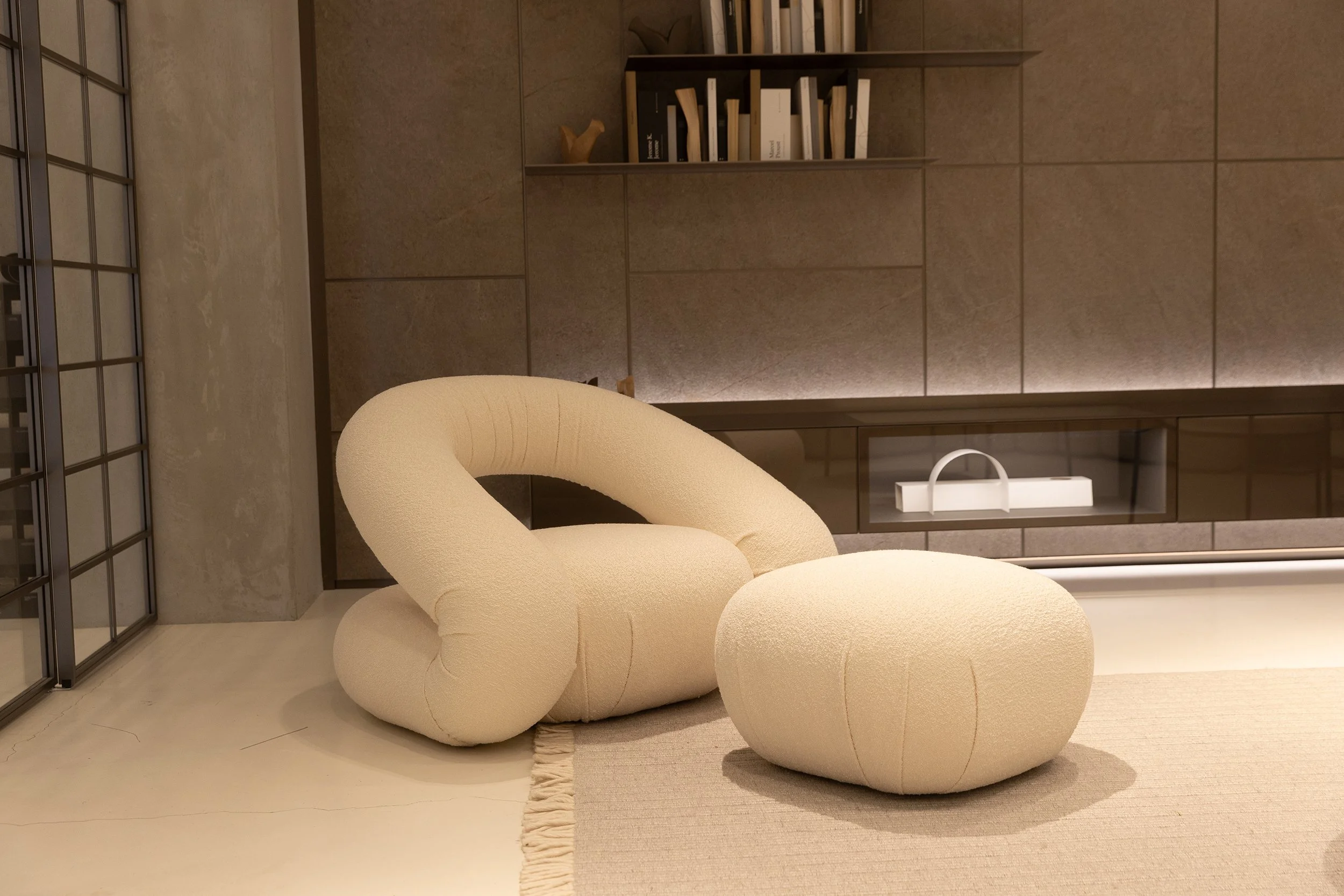 PEGGY LOUNGE CHAIR + OTTOMAN BY MDF ITALIA