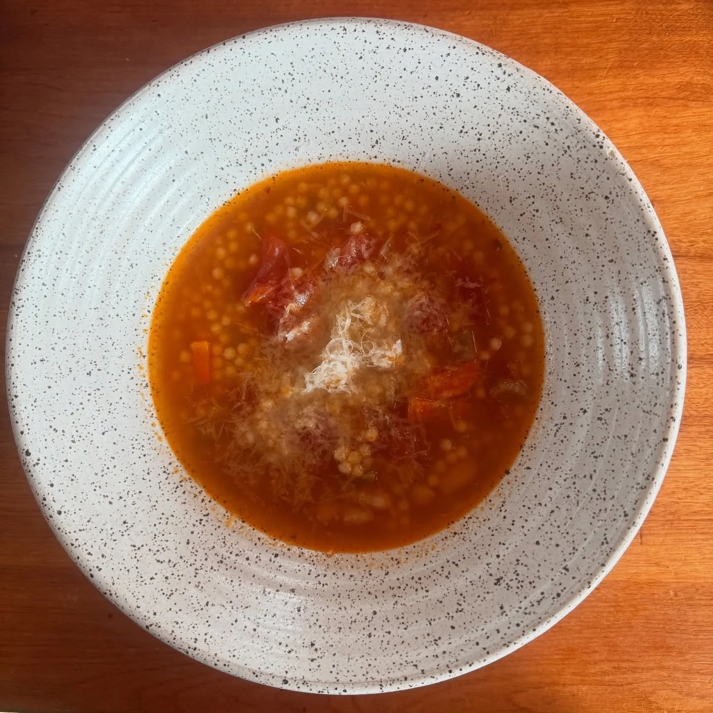 Soup fans! Today&rsquo;s offering is Pasta e Fagioli, staying almost true to my friend Amy&rsquo;s Nonna&rsquo;s recipe. Made with the last of our fresh hoophouse tomatoes, cannellini beans, chick peas, my take includes and a splash of chianti, some 
